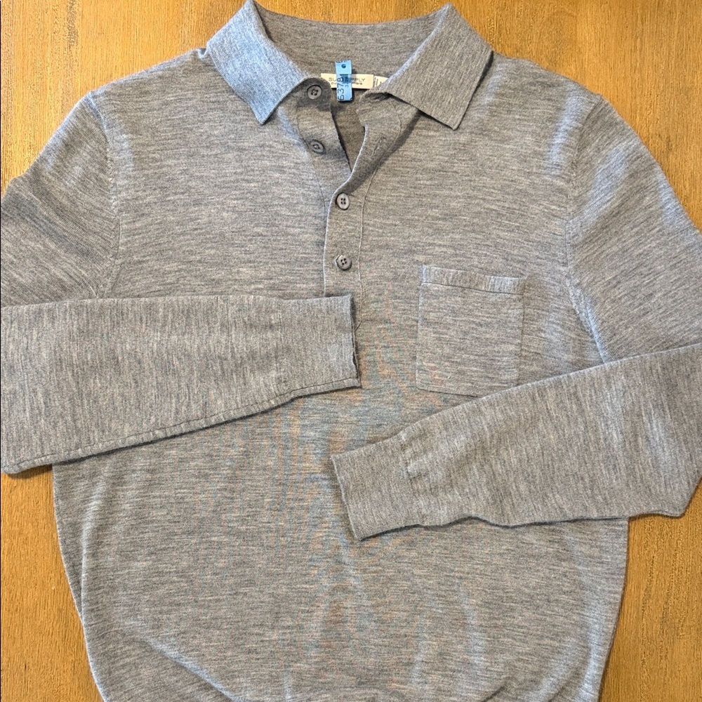 SuitSupply 100% Cashmere Men’s Polo Sweater M